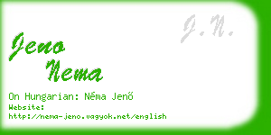 jeno nema business card
